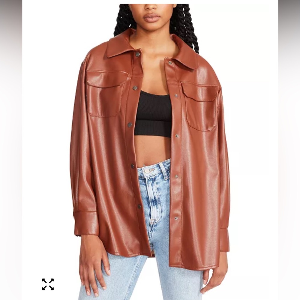 Steve Madden Women's Brown Leather Jacket like new